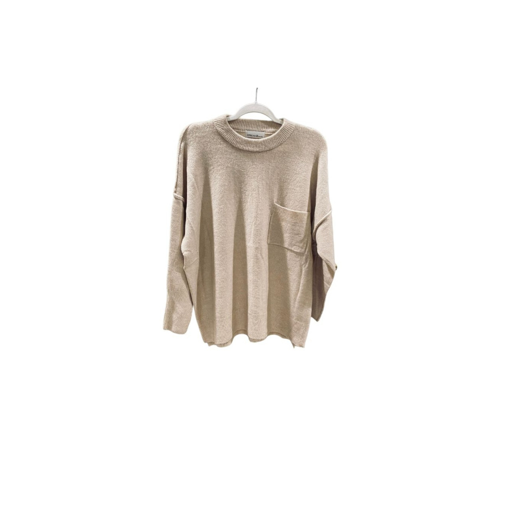 Zenana Oversized Sweater with Pocket and Exposed Seams - Various (NWT) - Picture 2 of 7